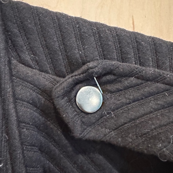 BB Dakota Black Textured Drape Front Trench - Picture 6 of 6